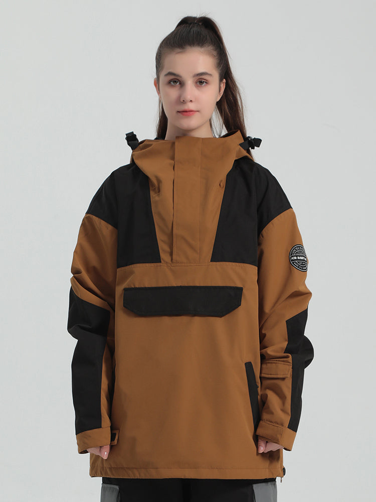 Gsou Snow Damen Color Block Loose Skijacke 