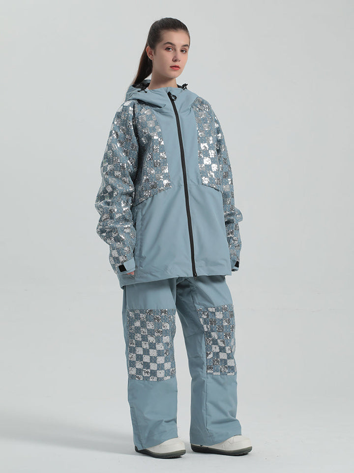 Gsou Snow Combinaison de ski à paillettes pour femme 