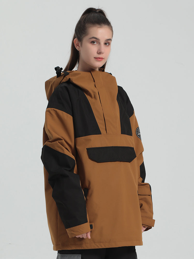 Gsou Snow Damen Color Block Loose Skijacke 