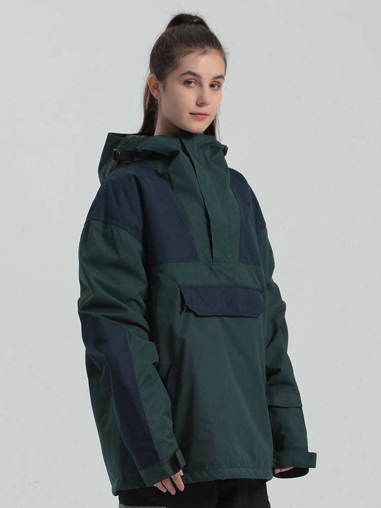 Gsou Snow Damen Color Block Loose Skijacke 