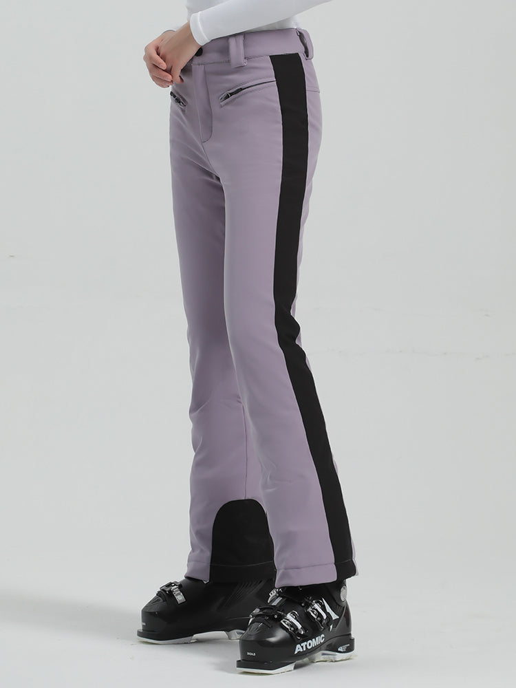 Gsou Snow Pantalon de ski d'extérieur slim et hautement extensible pour femme