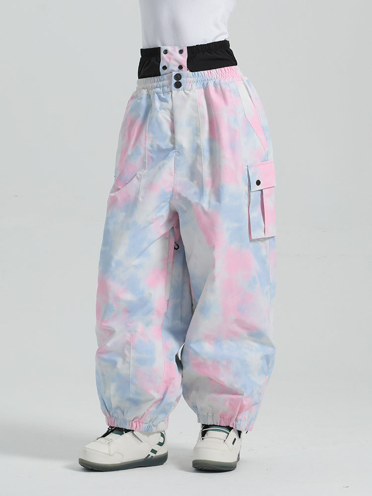 Gsou Snow Men's High Waisted Bloomer Baggy Ski Pants