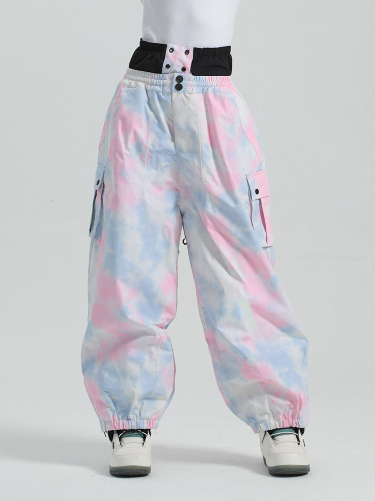 Gsou Snow Men's High Waisted Bloomer Baggy Ski Pants