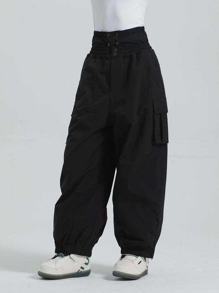 Gsou Snow Men's High Waisted Bloomer Baggy Ski Pants