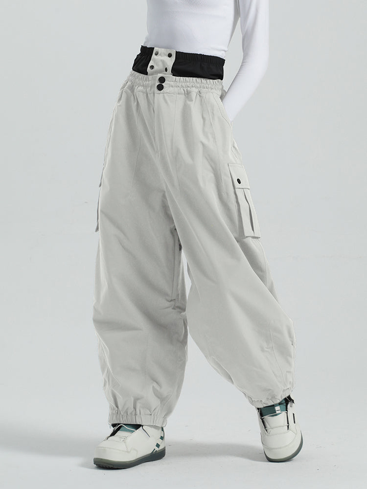 Gsou Snow Men's High Waisted Bloomer Baggy Ski Pants