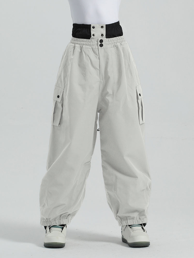 Gsou Snow Men's High Waisted Bloomer Baggy Ski Pants