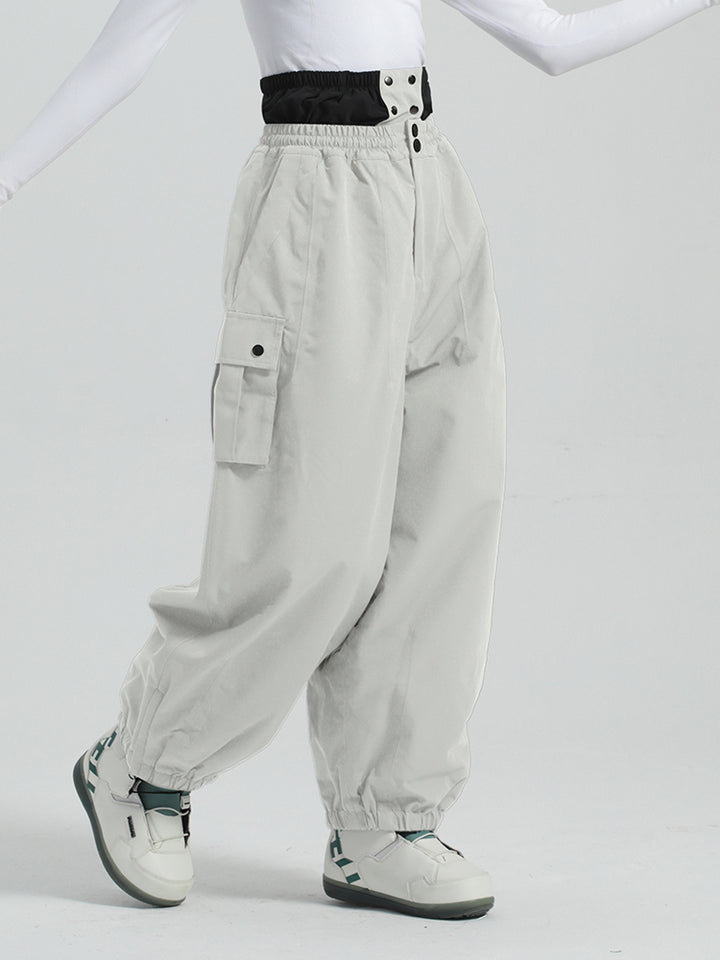 Gsou Snow Men's High Waisted Bloomer Baggy Ski Pants