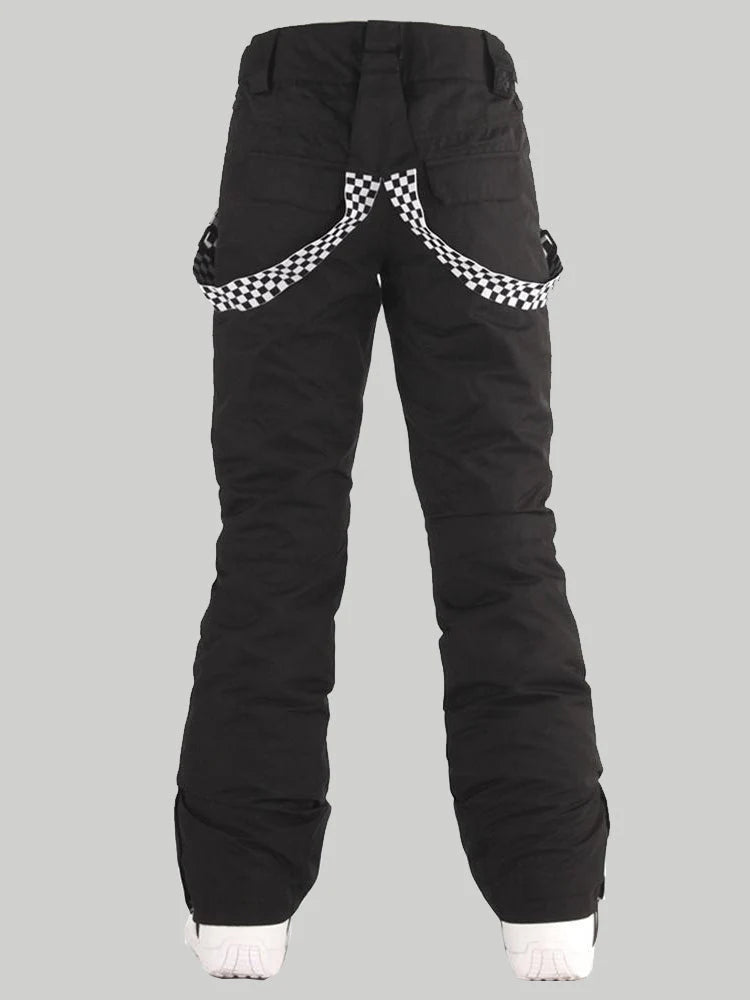 Pantalon de snowboard et de ski Highland Bib pour femme Gsou Snow rose