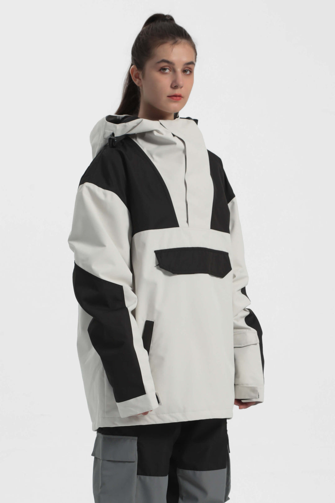 Gsou Snow Damen Color Block Loose Skijacke 