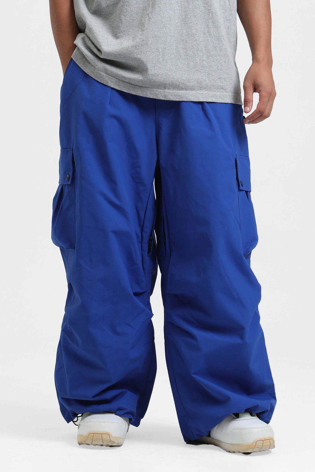 Men's Klein Blue Lightweight Inner Leg Vents Baggy Snow Pants