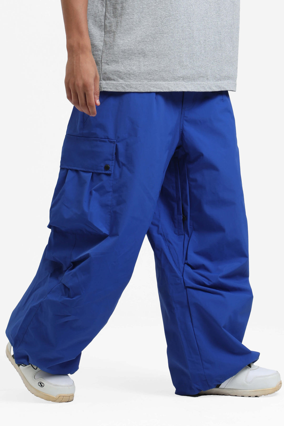 Men's  Red Lightweight Inner Leg Vents Baggy Snow Pants