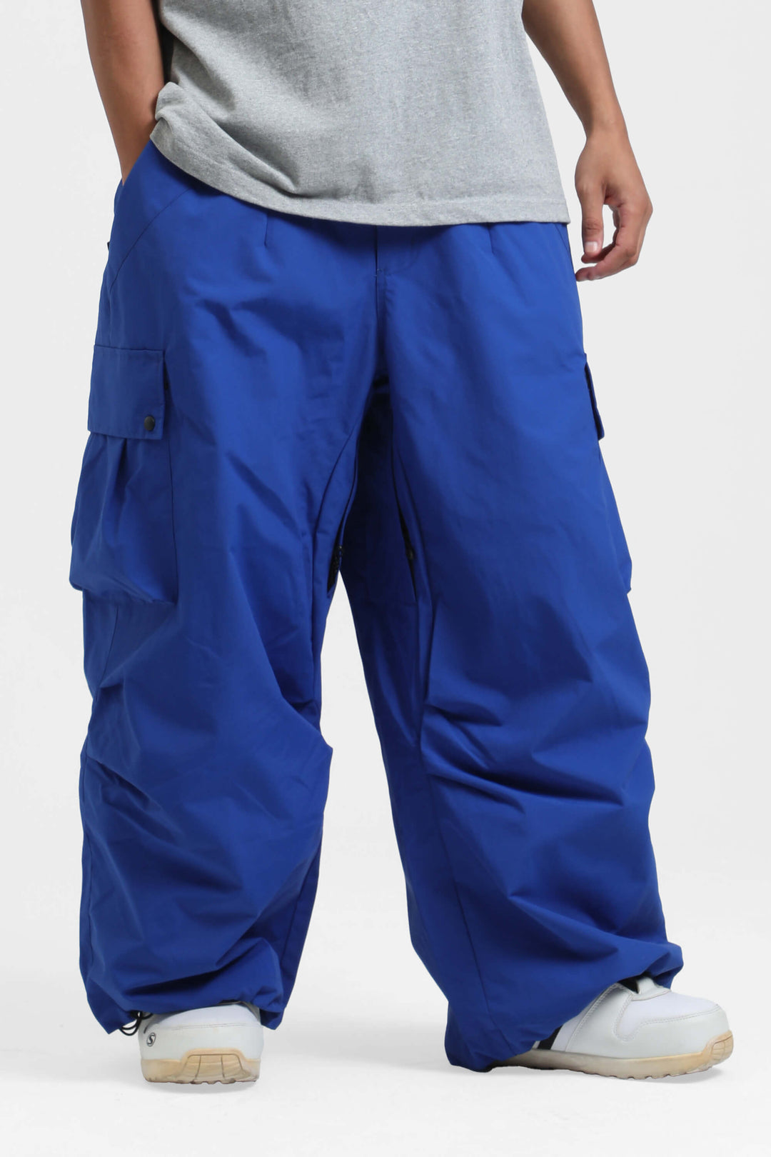 Men's Klein Blue Lightweight Inner Leg Vents Baggy Snow Pants