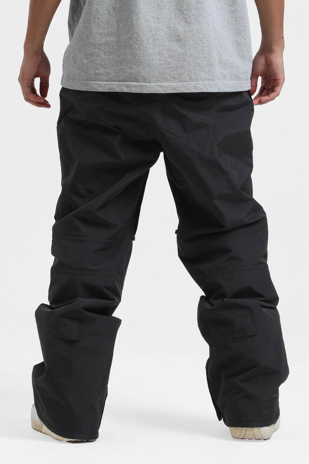 Men's Khaki Multi-Pocket Venting Baggy Snow Pants