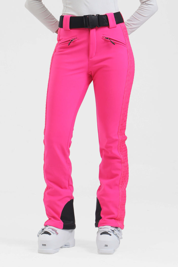 Women's Black Wearable Padded Stretch Slim Fit Ski Pants