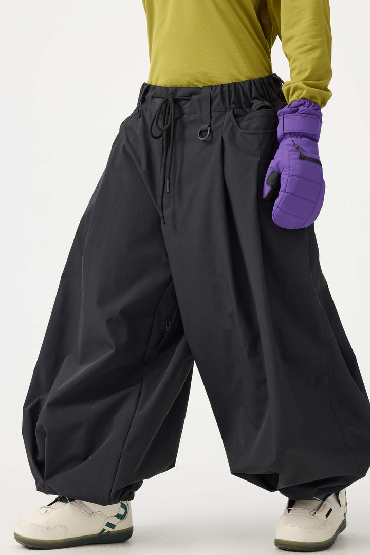 Women's Rose Drawstring Baggy Balloon Snow Pants