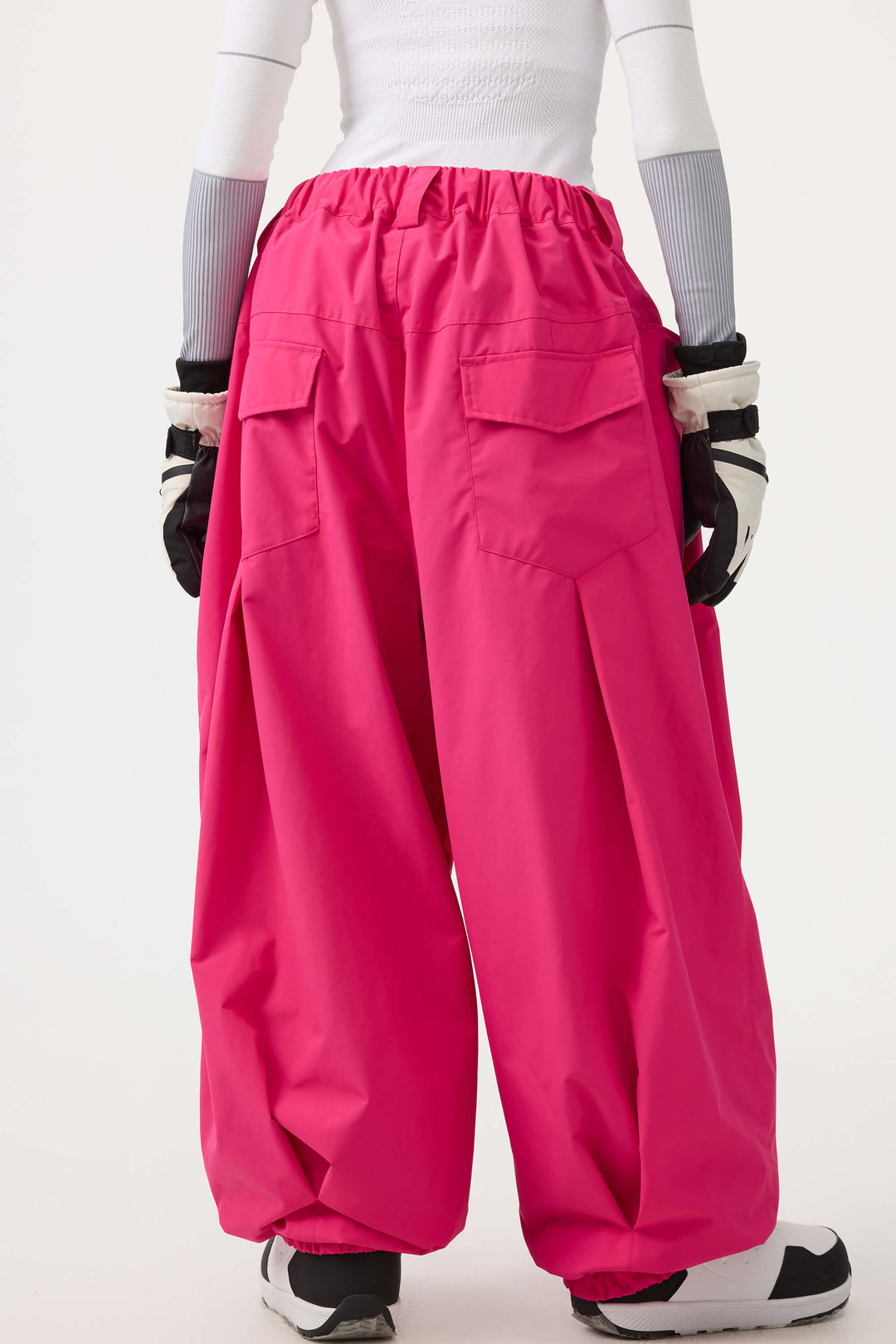 Women's Rose Drawstring Baggy Balloon Snow Pants