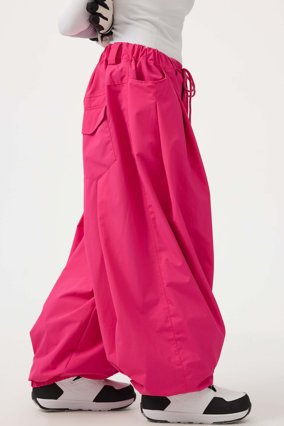 Women's Rose Drawstring Baggy Balloon Snow Pants