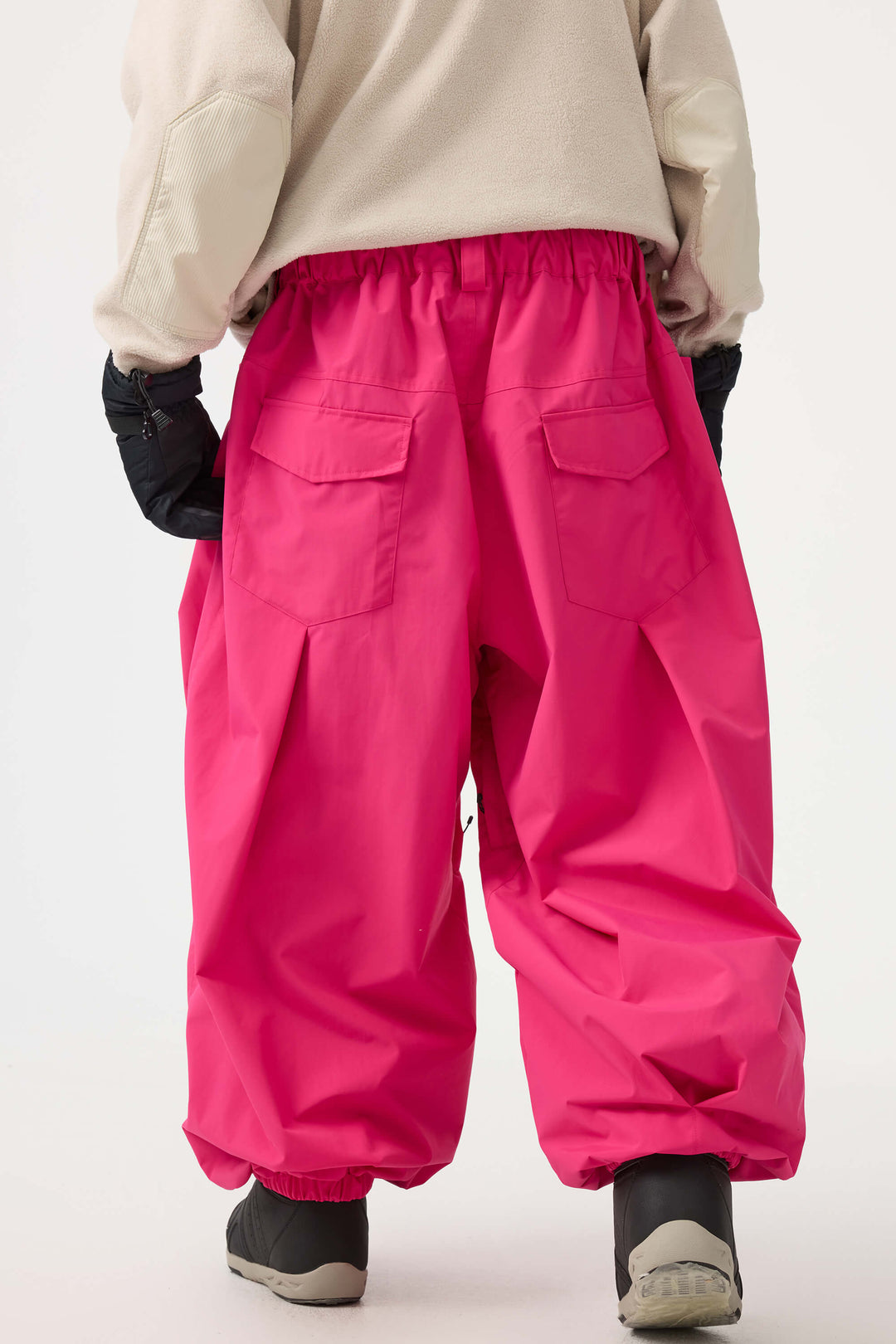 Men's Rose Drawstring Baggy Balloon Snow Pants