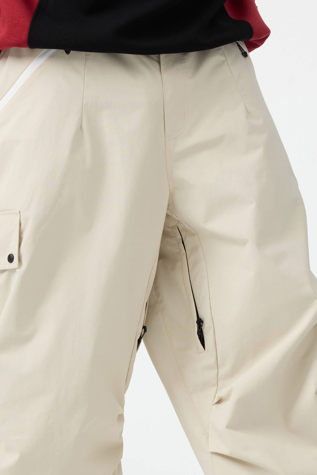 Men's Caramel Baggy Wear-resistant Waterproof Snow Pants