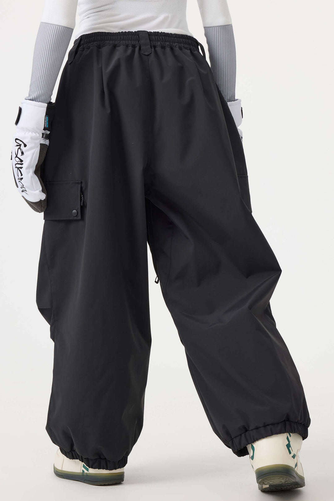 Women's Caramel Baggy Wear-resistant Waterproof Snow Pants