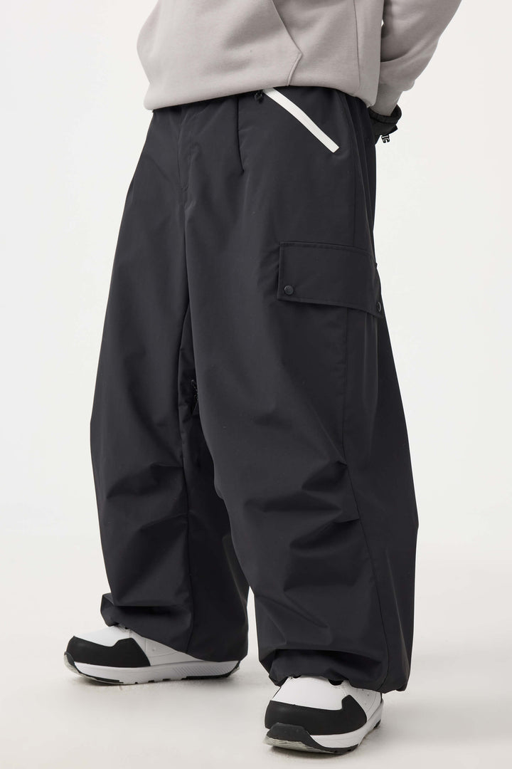 Men's Caramel Baggy Wear-resistant Waterproof Snow Pants