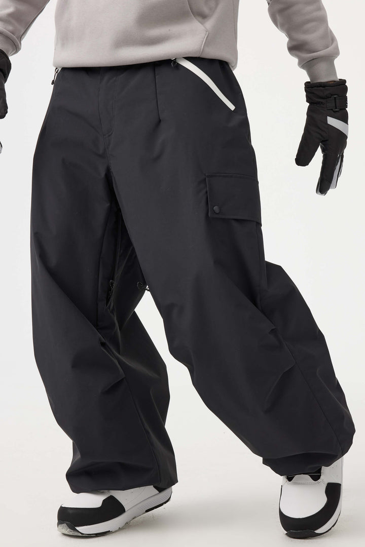 Men's Caramel Baggy Wear-resistant Waterproof Snow Pants