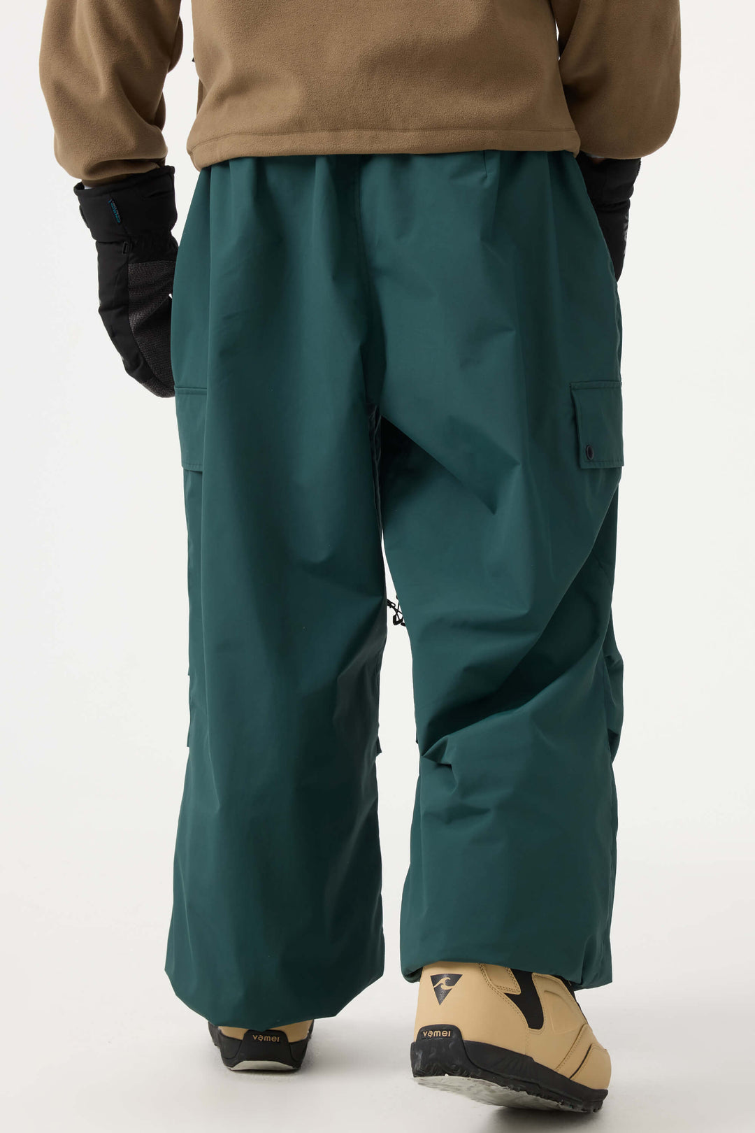 Men's Caramel Baggy Wear-resistant Waterproof Snow Pants