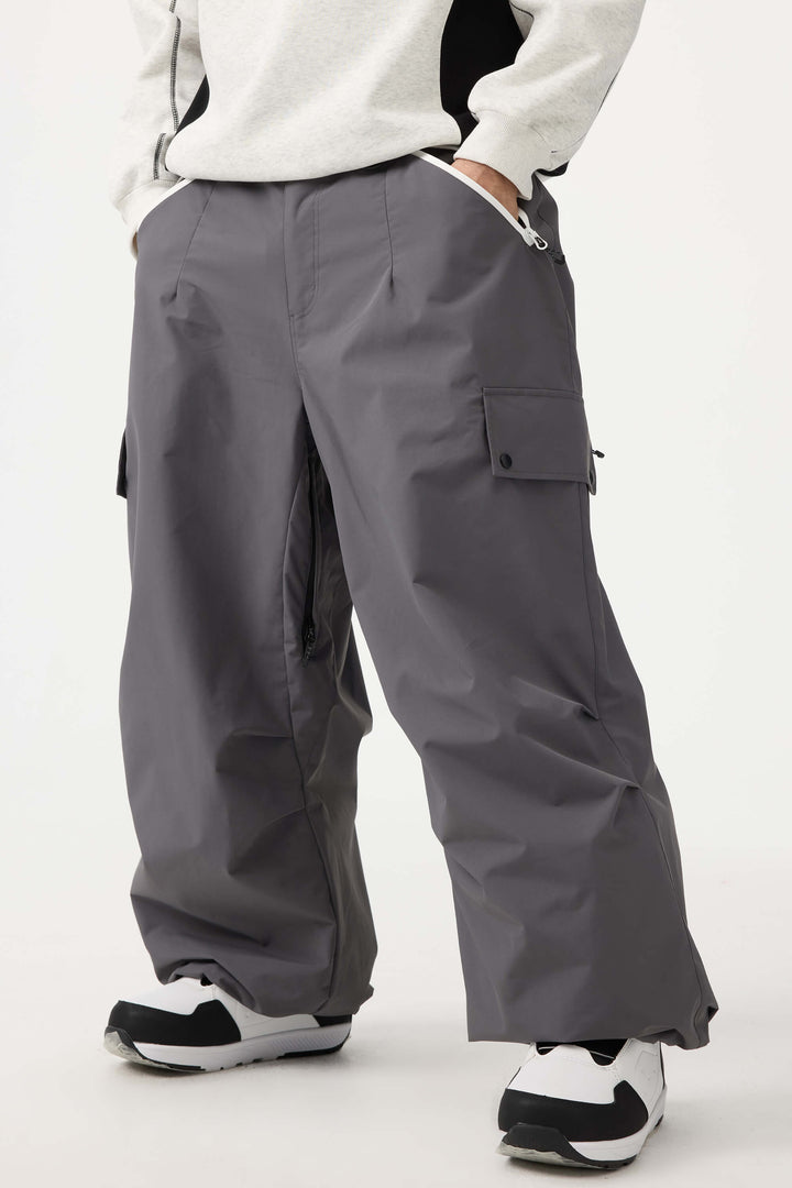 Men's Caramel Baggy Wear-resistant Waterproof Snow Pants