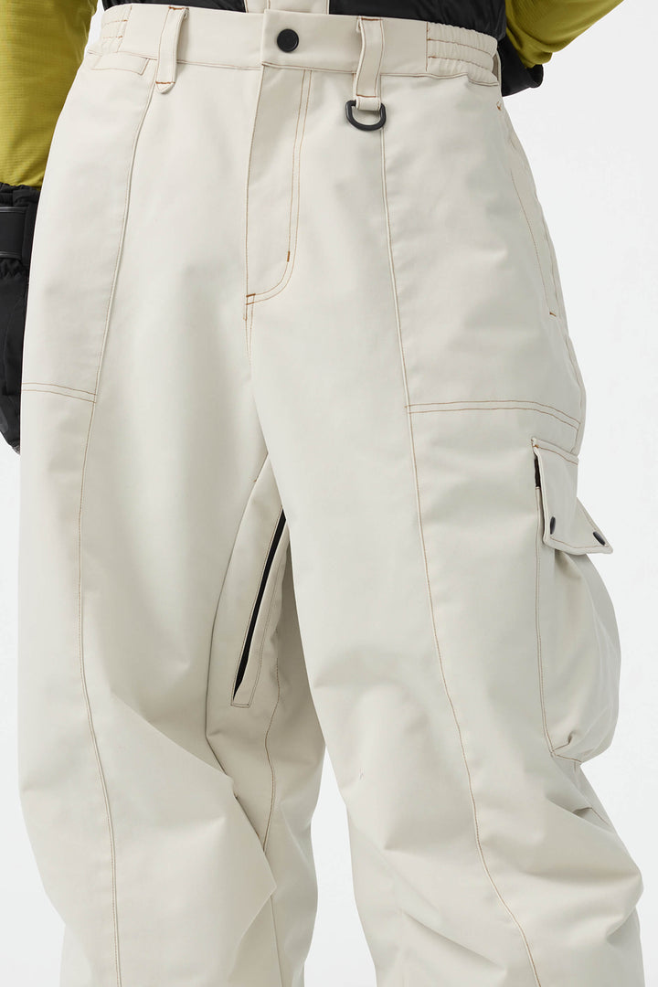 Men's Caramel Baggy Oxford Wear-resistant Snow Pants