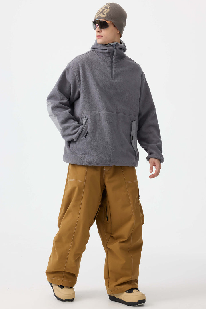 Men's Caramel Baggy Oxford Wear-resistant Snow Pants