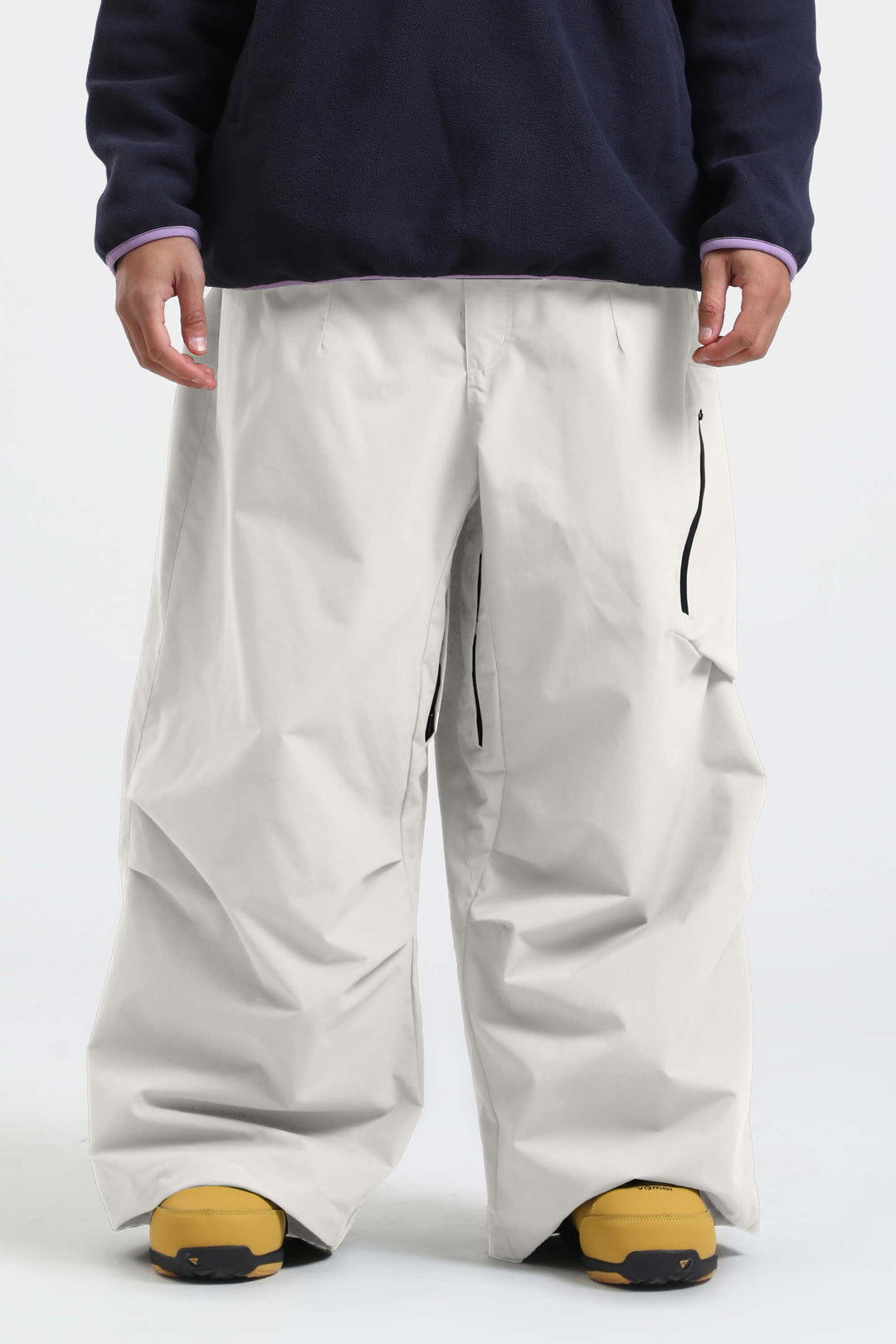 Men's Khaki Lightweight Breathable Baggy Snow Pants