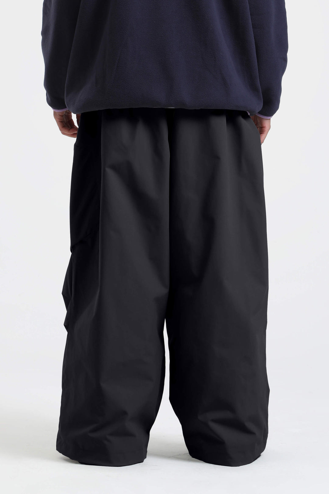 Men's Black Lightweight Breathable Baggy Snow Pants