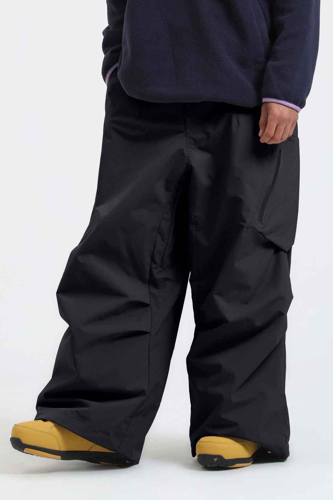 Men's Off White Lightweight Breathable Baggy Snow Pant