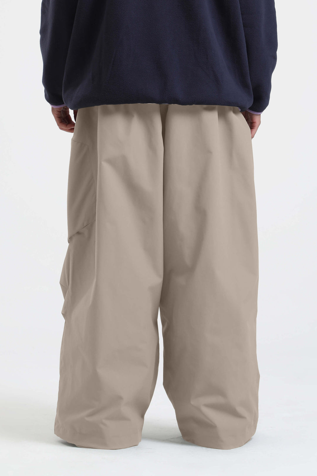 Men's Khaki Lightweight Breathable Baggy Snow Pants