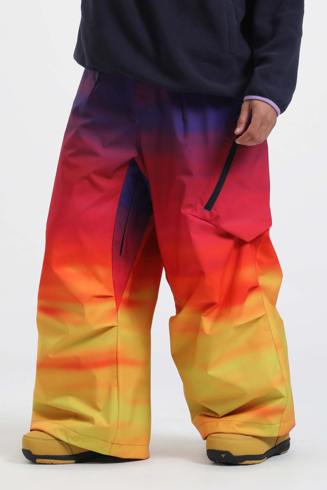 Men's Rainbow Lightweight Breathable Baggy Snow Pants