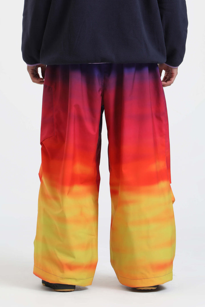 Men's Rainbow Lightweight Breathable Baggy Snow Pants