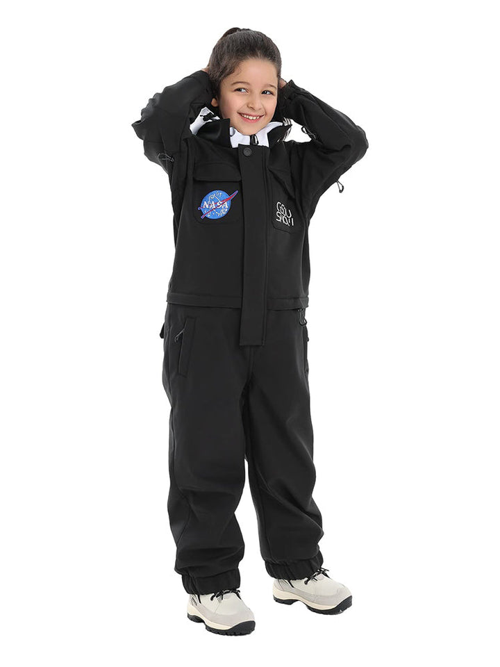 Gsou Snow Kid's Ski Suit One Piece Snowsuits Waterproof Ski Jumpsuits