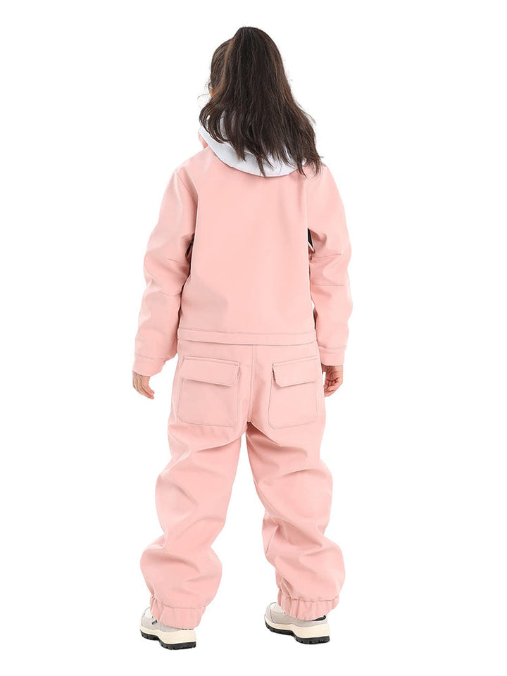 Gsou Snow Kid's Ski Suit One Piece Snowsuits Waterproof Ski Jumpsuits