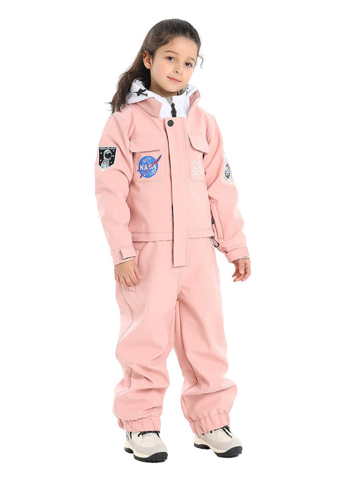 Gsou Snow Kid's Ski Suit One Piece Snowsuits Waterproof Ski Jumpsuits