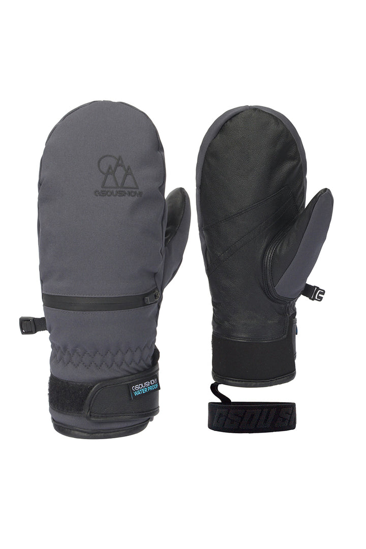 Gsou Snow Erwachsene Unisex Mehrfarbige Fünf-Finger-Skihandschuhe aus Lammfell 