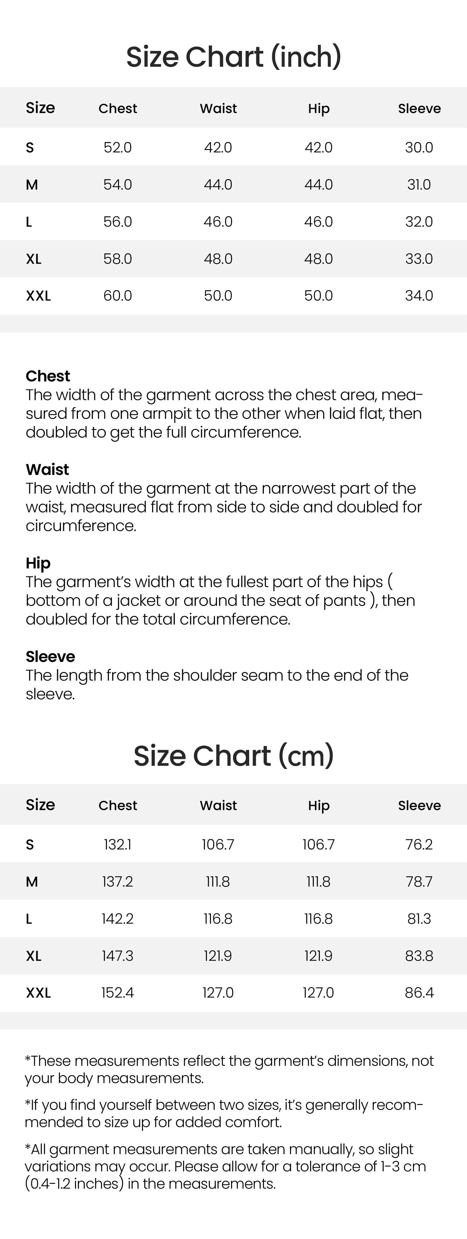 Product Size & Fit Image