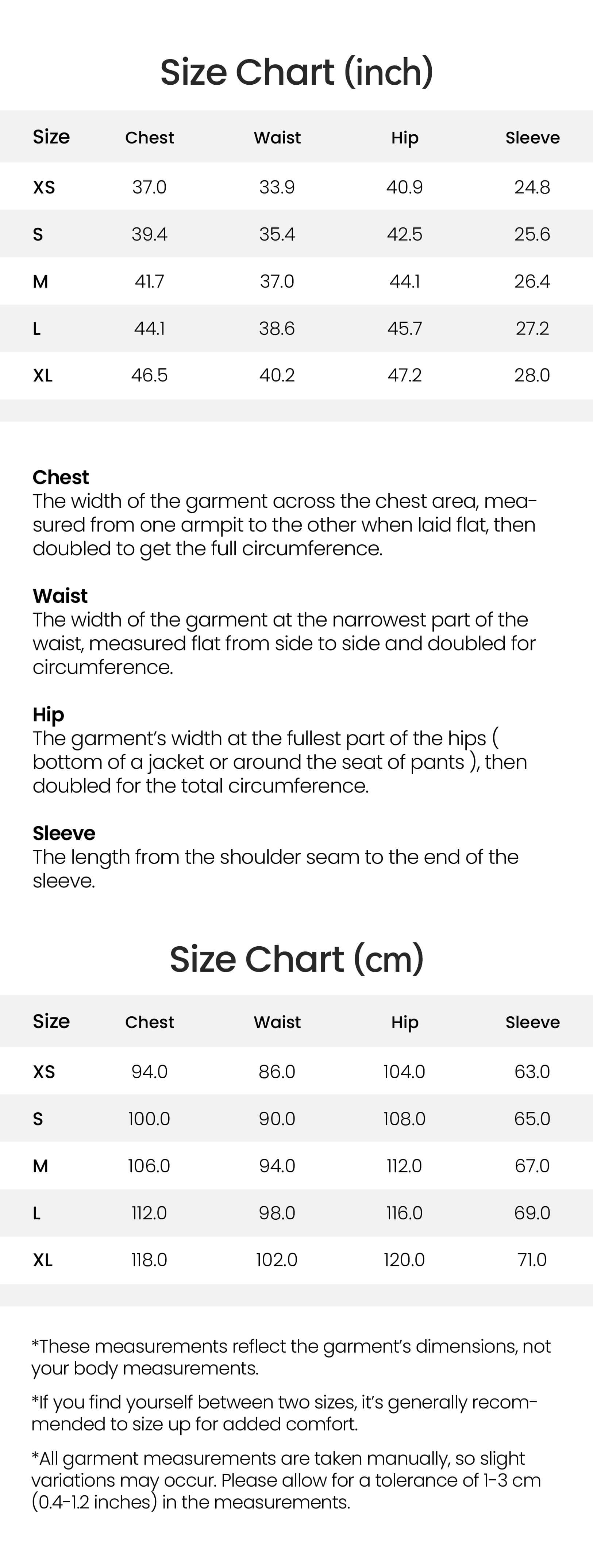 Product Size & Fit Image