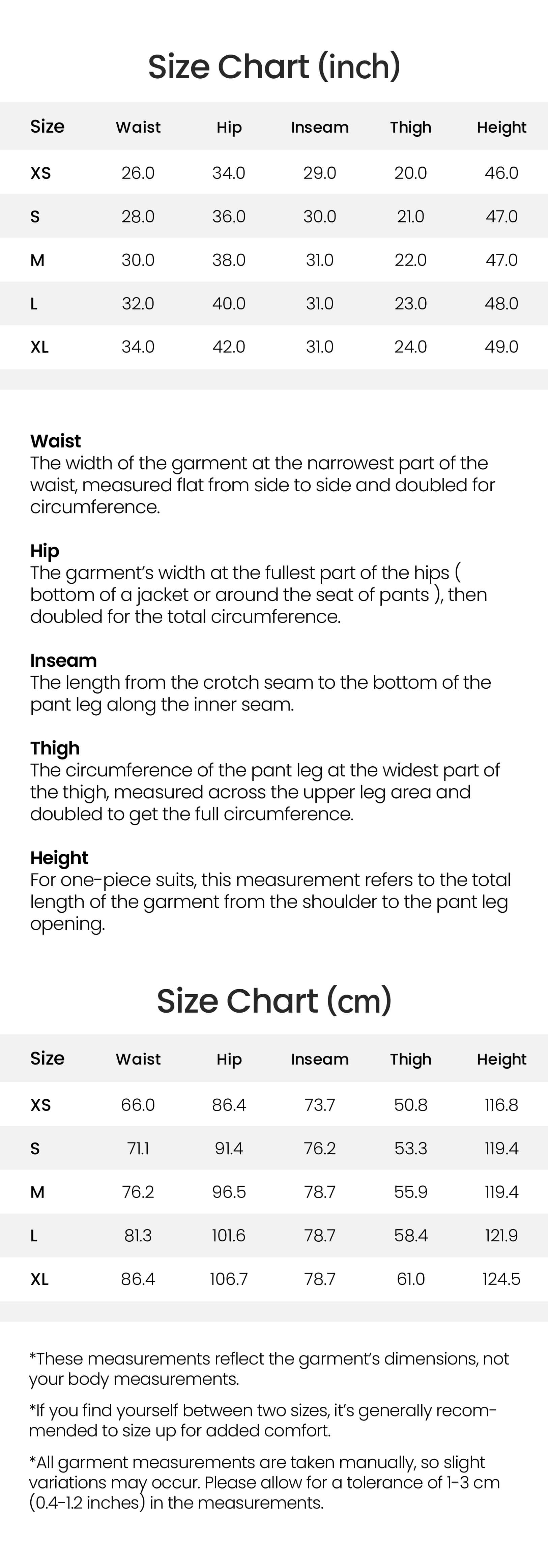 Product Size & Fit Image