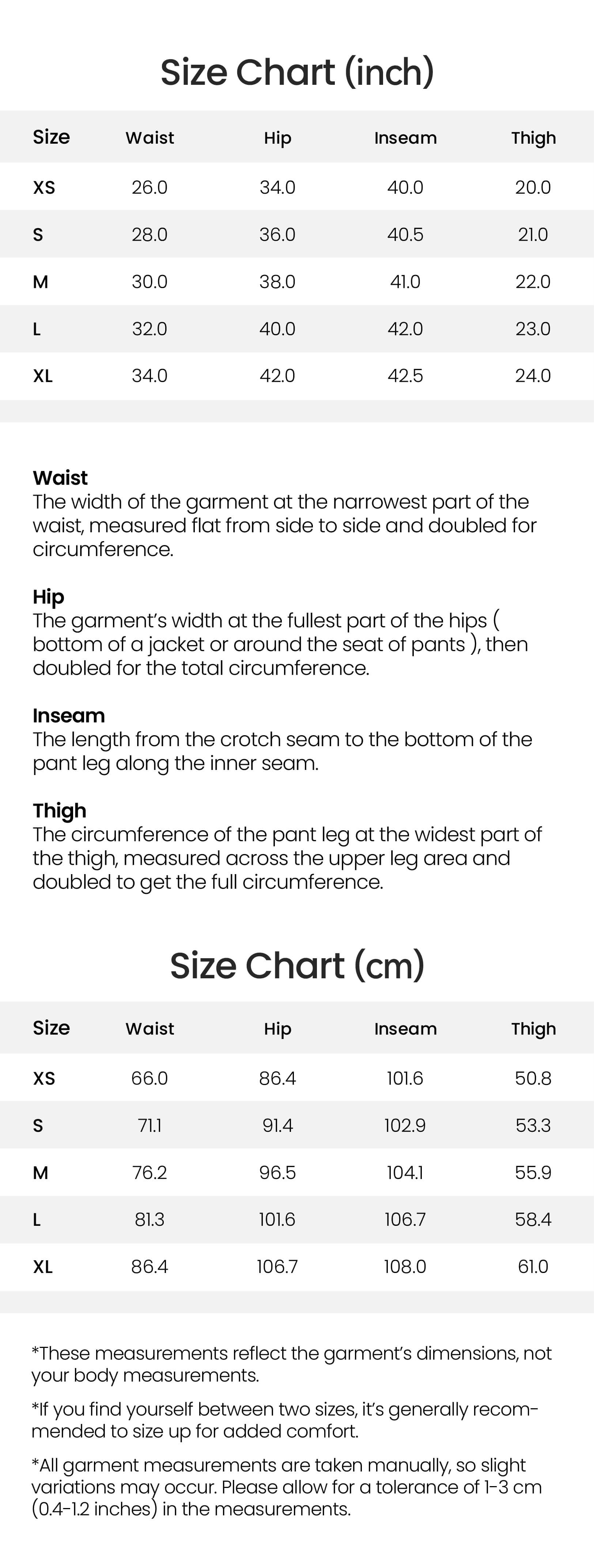 Product Size & Fit Image