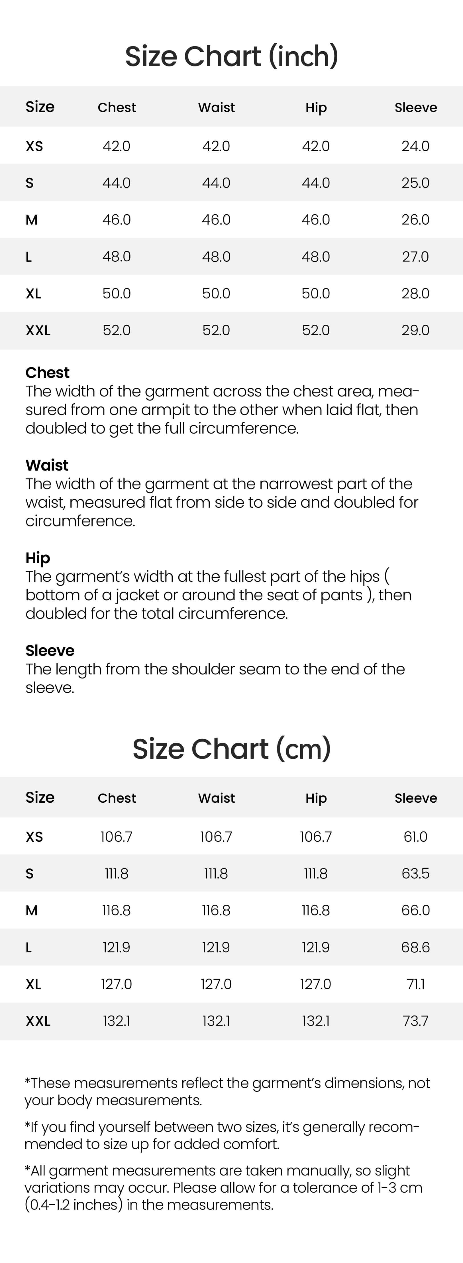 Product Size & Fit Image