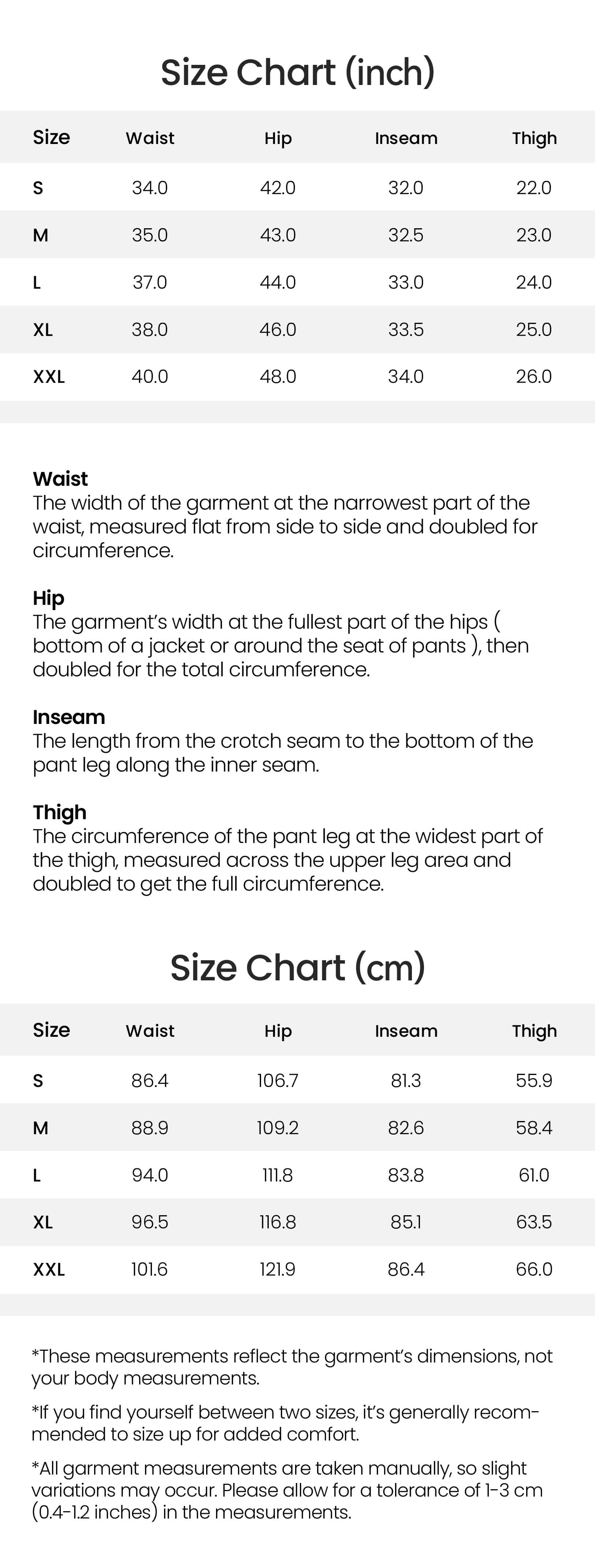 Product Size & Fit Image