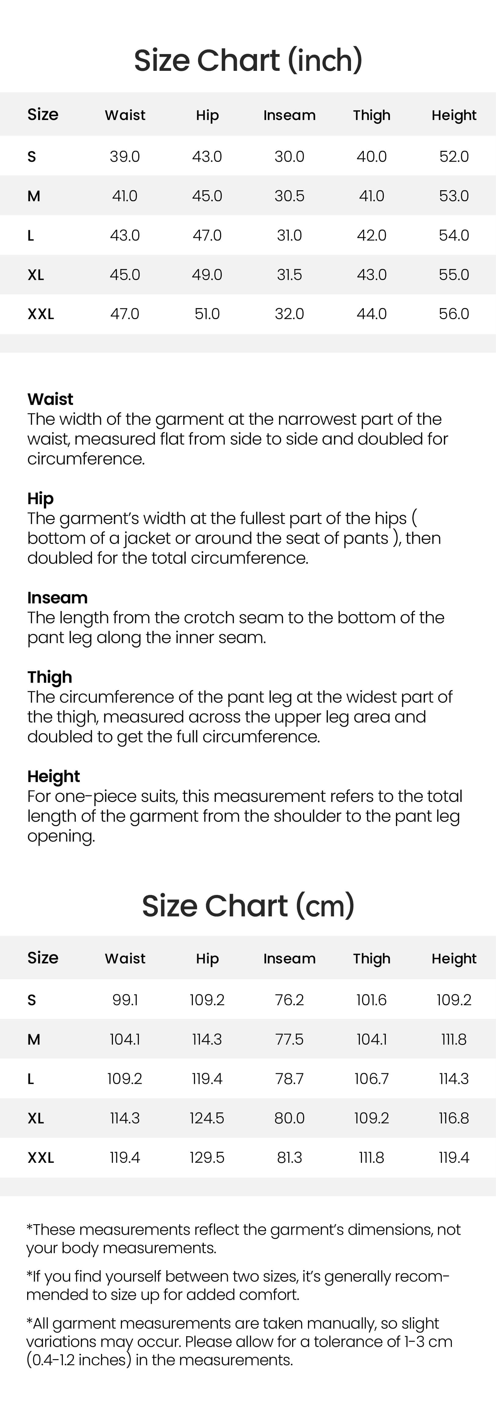 Product Size & Fit Image