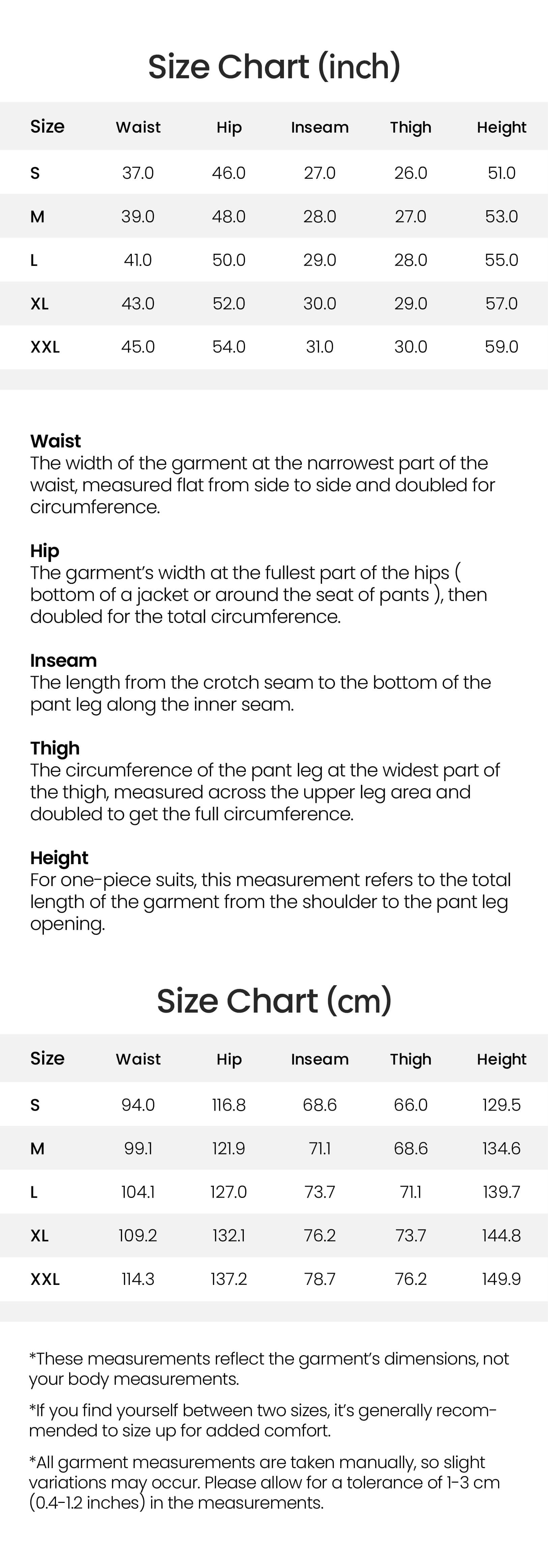 Product Size & Fit Image