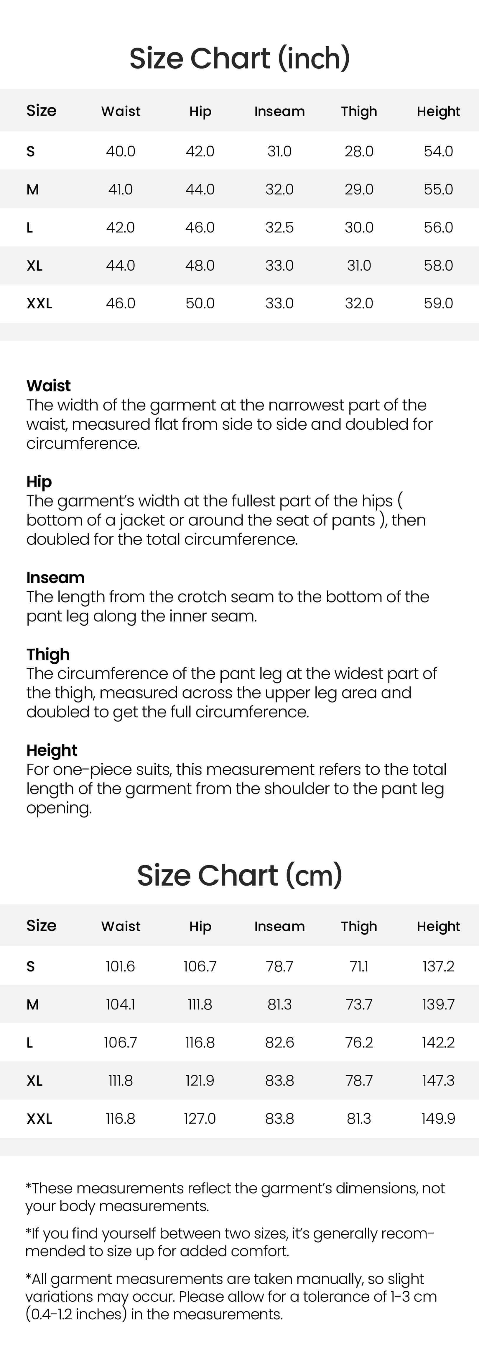 Product Size & Fit Image