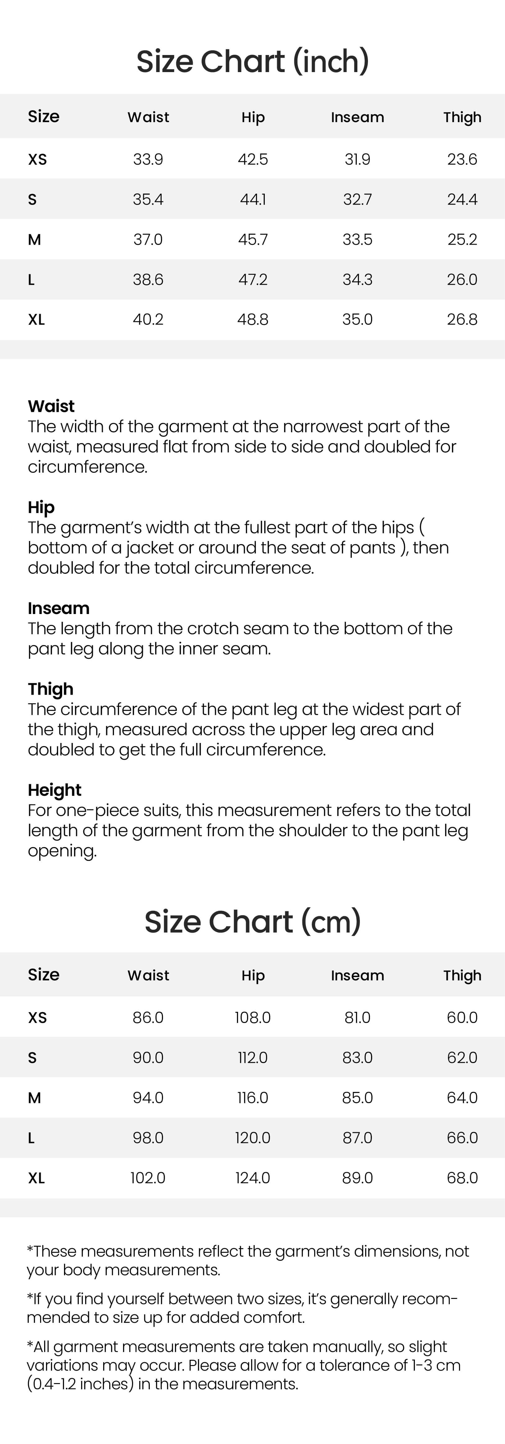 Product Size & Fit Image